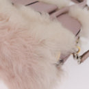 Miu Miu Hand Bag Mouton 2way Pink Gold Auth 167728M-17