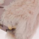 Miu Miu Hand Bag Mouton 2way Pink Gold Auth 167728M-18