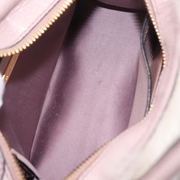 Miu Miu Hand Bag Mouton 2way Pink Gold Auth 167728M