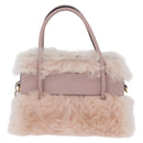Miu Miu Hand Bag Mouton 2way Pink Gold Auth 167728M-2