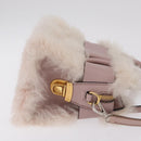 Miu Miu Hand Bag Mouton 2way Pink Gold Auth 167728M-3