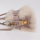 Miu Miu Hand Bag Mouton 2way Pink Gold Auth 167728M-4