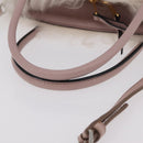 Miu Miu Hand Bag Mouton 2way Pink Gold Auth 167728M-7