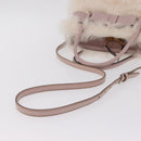 Miu Miu Hand Bag Mouton 2way Pink Gold Auth 167728M-8