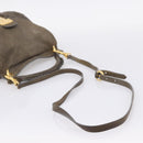 Miu Miu Matelasse Hand Bag Leather 2way Gray Gold Tone Auth 167729A-8
