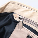 Miu Miu Hand Bag Leather 2way Beige Silver Auth 167730A-20
