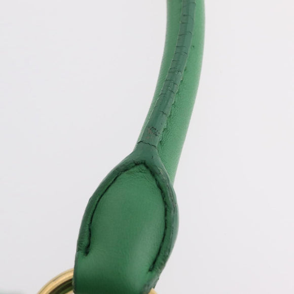 Miu Miu Matelasse Hand Bag Leather 2way Green Gold Auth 167731M