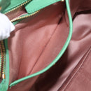 Miu Miu Matelasse Hand Bag Leather 2way Green Gold Auth 167731M-31