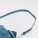 Miu Miu Hand Bag Leather 2way Blue Silver Auth 167732M-15