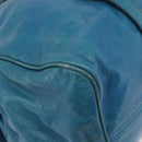 Miu Miu Hand Bag Leather 2way Blue Silver Auth 167732M-16