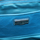 Miu Miu Hand Bag Leather 2way Blue Silver Auth 167732M-23
