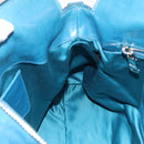 Miu Miu Hand Bag Leather 2way Blue Silver Auth 167732M-25