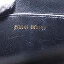Miu Miu Phone Shoulder Bag Leather Black Gold Auth 167733A-10