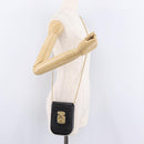 Miu Miu Phone Shoulder Bag Leather Black Gold Auth 167733A-32