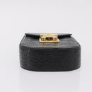 Miu Miu Phone Shoulder Bag Leather Black Gold Auth 167733A-5