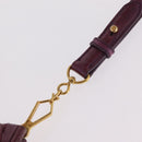 Miu Miu Hand Bag Leather 2way Purple Gold Auth 167734M-9