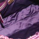 Miu Miu Hand Bag Leather 2way Purple Gold Auth 167734M-10