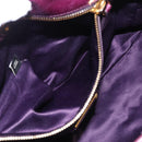 Miu Miu Hand Bag Leather 2way Purple Gold Auth 167734M-25