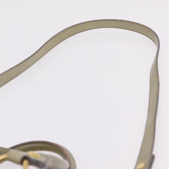 Miu Miu Hand Bag Leather 2way Gray Gold Auth 167735M