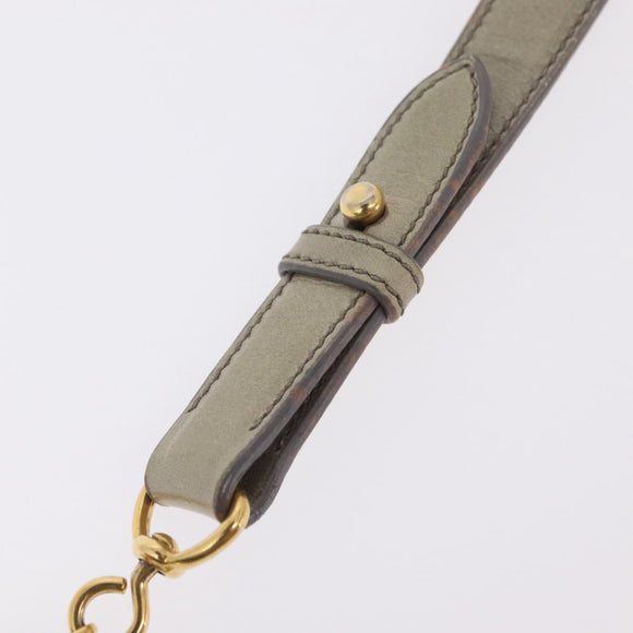 Miu Miu Hand Bag Leather 2way Gray Gold Auth 167735M