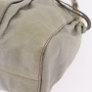 Miu Miu Hand Bag Leather 2way Gray Gold Auth 167735M-16