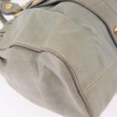 Miu Miu Hand Bag Leather 2way Gray Gold Auth 167735M-17