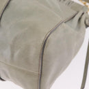 Miu Miu Hand Bag Leather 2way Gray Gold Auth 167735M-18