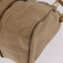 Miu Miu Hand Bag Leather 2way Beige Gold Auth 167736M-22