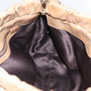 Miu Miu Hand Bag Leather 2way Beige Gold Auth 167736M-26