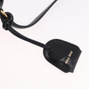 Miu Miu Shoulder Bag Leather Black Gold Auth 167737A-21
