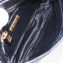 Miu Miu Shoulder Bag Leather Black Gold Auth 167737A-11
