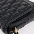 Miu Miu Shoulder Bag Leather Black Gold Auth 167737A-5