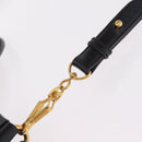 Miu Miu Hand Bag Leather 2way Black Gold Auth 167738SAM-16