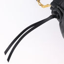 Miu Miu Hand Bag Leather 2way Black Gold Auth 167738SAM-22