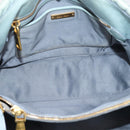 Miu Miu Matelasse Hand Bag Leather 2way Light Blue Gold Auth 167740A-10