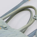 Miu Miu Matelasse Hand Bag Leather 2way Light Blue Gold Auth 167740A-14