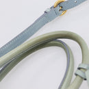Miu Miu Matelasse Hand Bag Leather 2way Light Blue Gold Auth 167740A-8