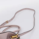 Miu Miu Hand Bag Leather 2way Pink Gold Tone Auth 167741M-15
