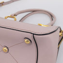 Miu Miu Hand Bag Leather 2way Pink Gold Tone Auth 167741M-16