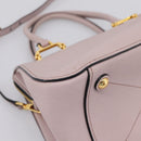 Miu Miu Hand Bag Leather 2way Pink Gold Tone Auth 167741M-17