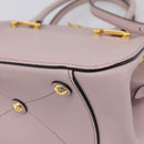 Miu Miu Hand Bag Leather 2way Pink Gold Tone Auth 167741M-18