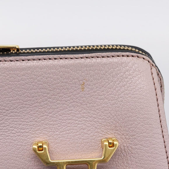 Miu Miu Hand Bag Leather 2way Pink Gold Tone Auth 167741M