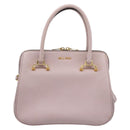 Miu Miu Hand Bag Leather 2way Pink Gold Tone Auth 167741M-13