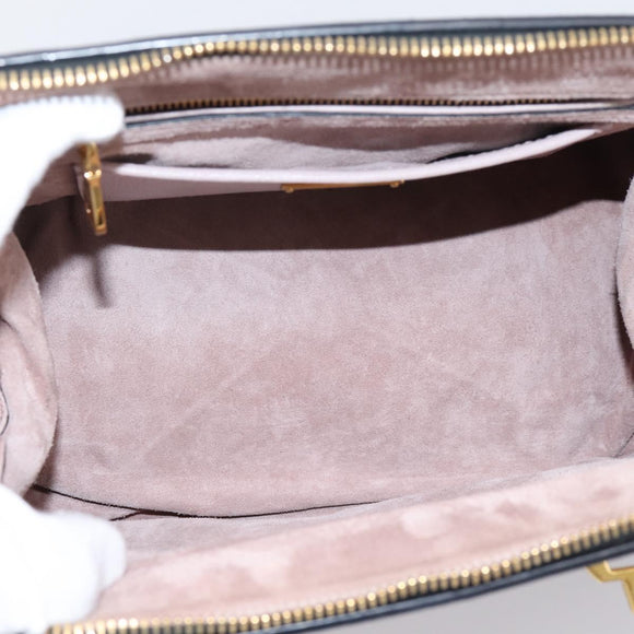 Miu Miu Hand Bag Leather 2way Pink Gold Tone Auth 167741M