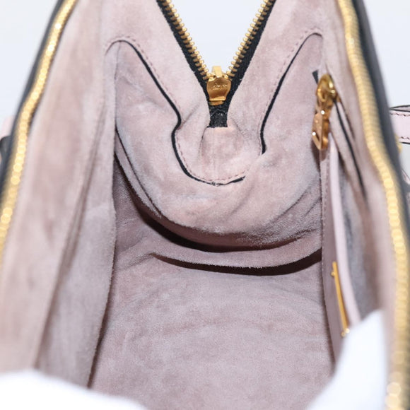 Miu Miu Hand Bag Leather 2way Pink Gold Tone Auth 167741M