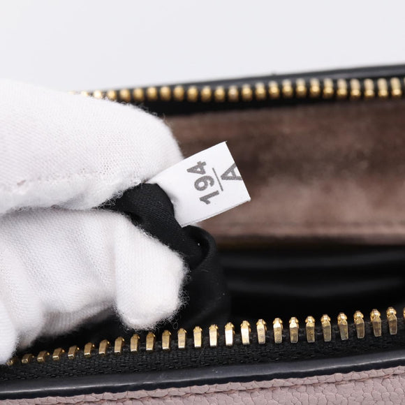 Miu Miu Hand Bag Leather 2way Pink Gold Tone Auth 167741M