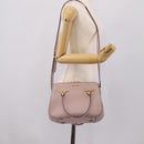 Miu Miu Hand Bag Leather 2way Pink Gold Tone Auth 167741M-27