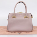 Miu Miu Hand Bag Leather 2way Pink Gold Tone Auth 167741M-12