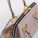 Miu Miu Hand Bag Leather 2way Pink Gold Tone Auth 167741M-6