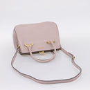 Miu Miu Hand Bag Leather 2way Pink Gold Tone Auth 167741M-8